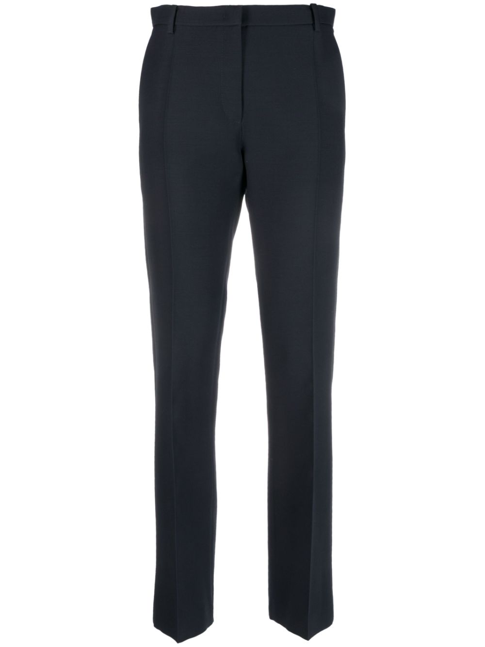 Wool-silk blend tailored trousers - Blue