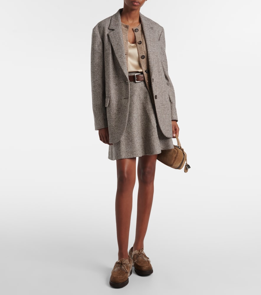 Shearling-lined suede boat shoes