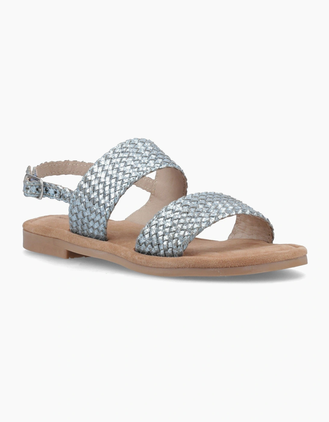 Women's Hush Puppies HELENE SANDAL WIDE FIT Womens Cross Strap Sandals Blue