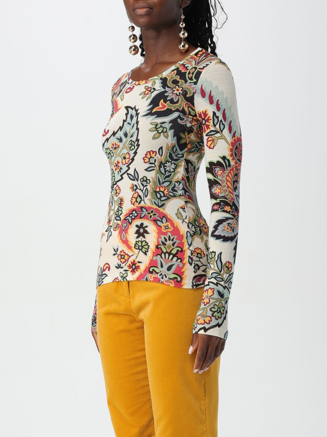 Paisley print shirt dress - Neutrals