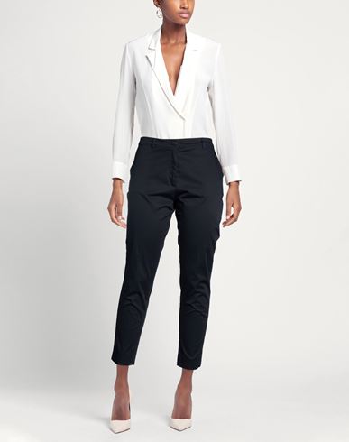 Woman Pants Midnight blue Size 12 Cotton, Elastane