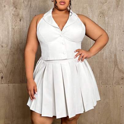 Gilet da donna casual comodo e alla moda per il pendolarismo, con risvolto intaccato, in taglie comode