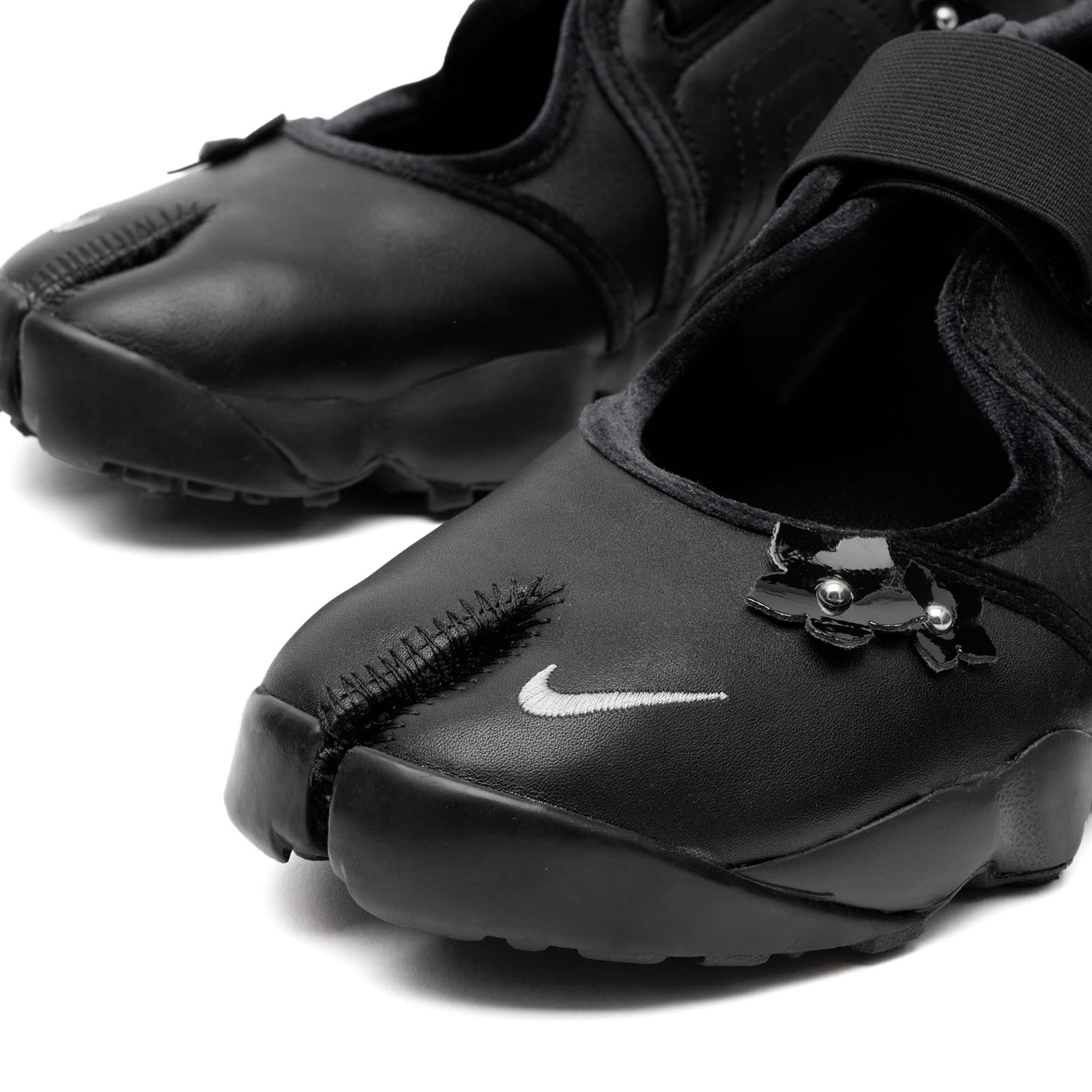 Women's W Air Rift Leather Sneaker Black/Metallic Silver/Wolf Grey