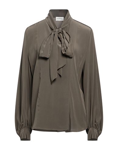 P. a.r. o.s. h. Woman Top Taupe Size L Silk