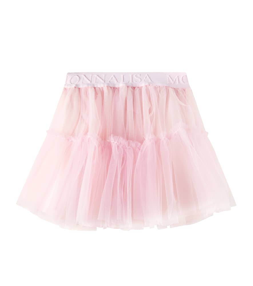 Monnalisa Logo tulle skirt
