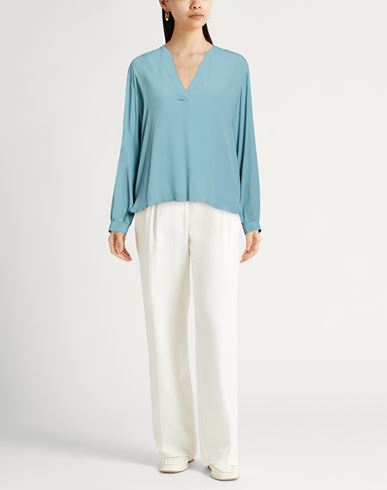 Woman Top Slate blue Size 2 Acetate, Silk