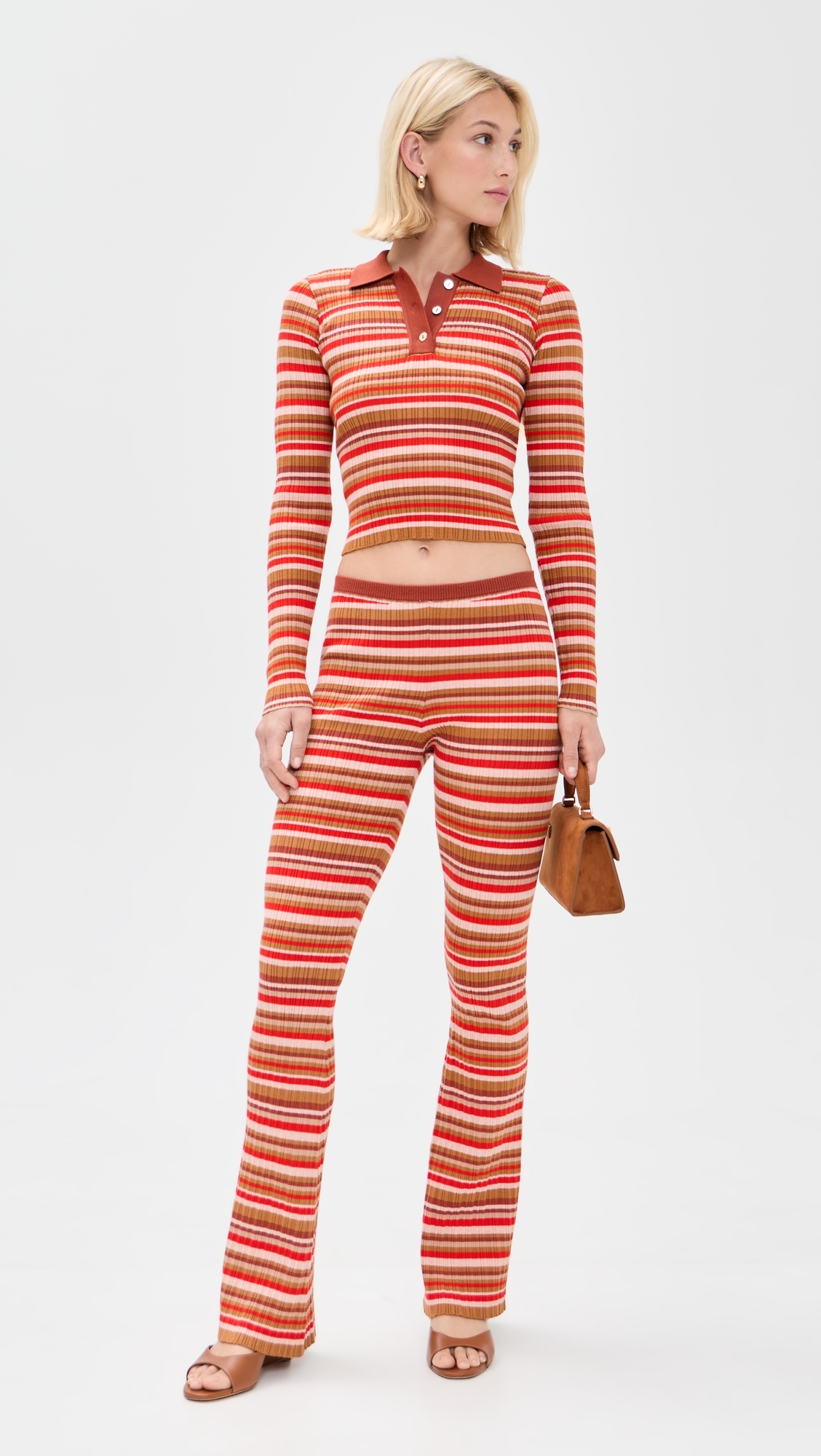Ann Pants Bayadere Rib Stripes S