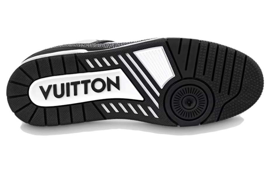 LV Trainer Sneakers 'Black White Rhinestones'