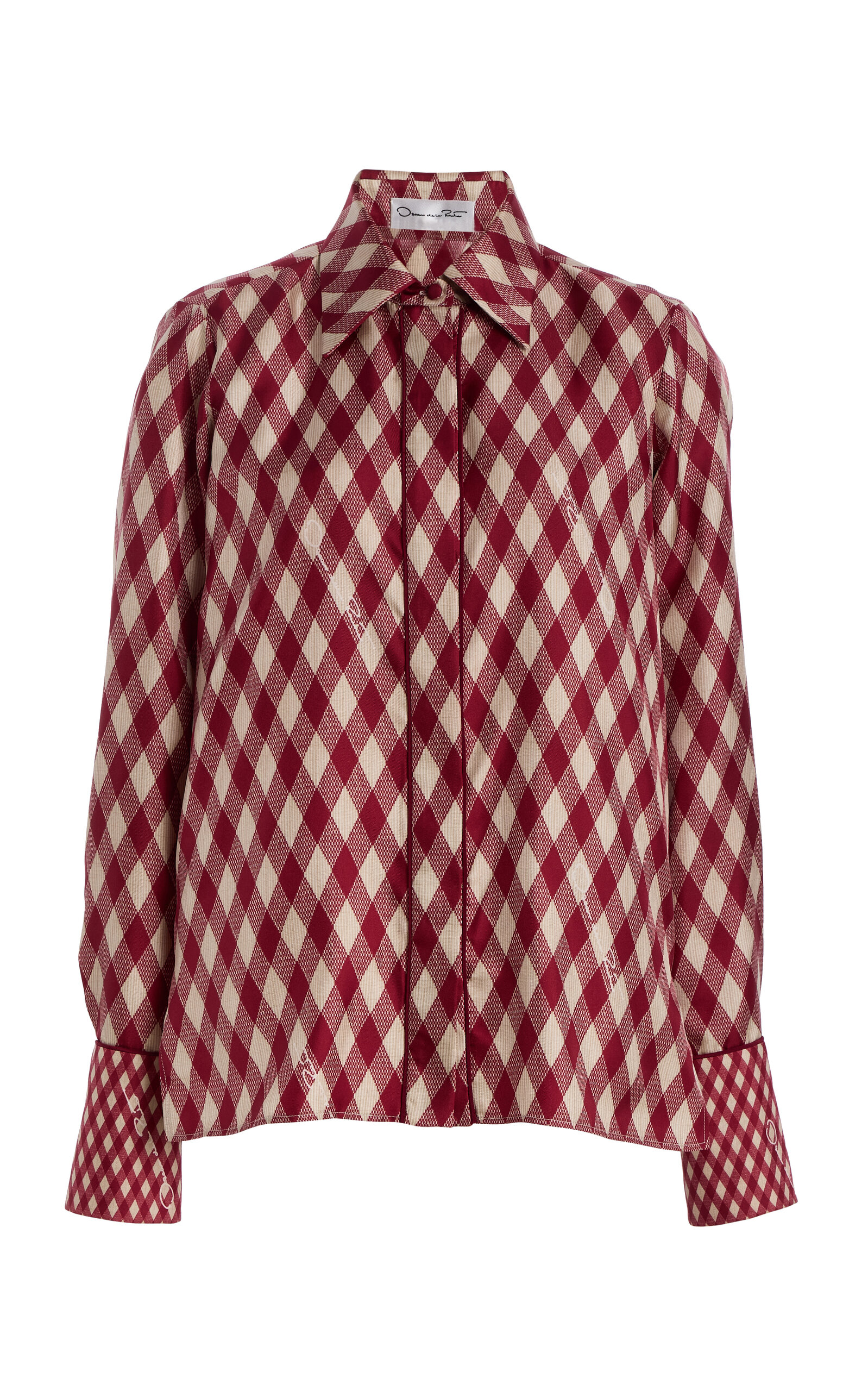 Argyle Silk-Twill Blouse - Moda Operandi
