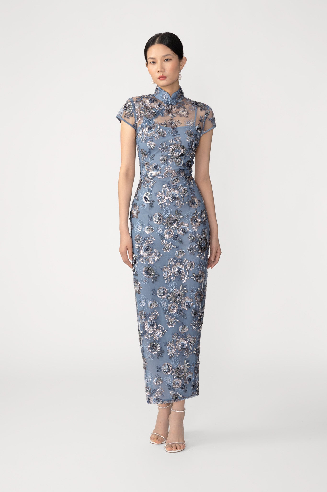 Adriana Embroidered Midi Dress