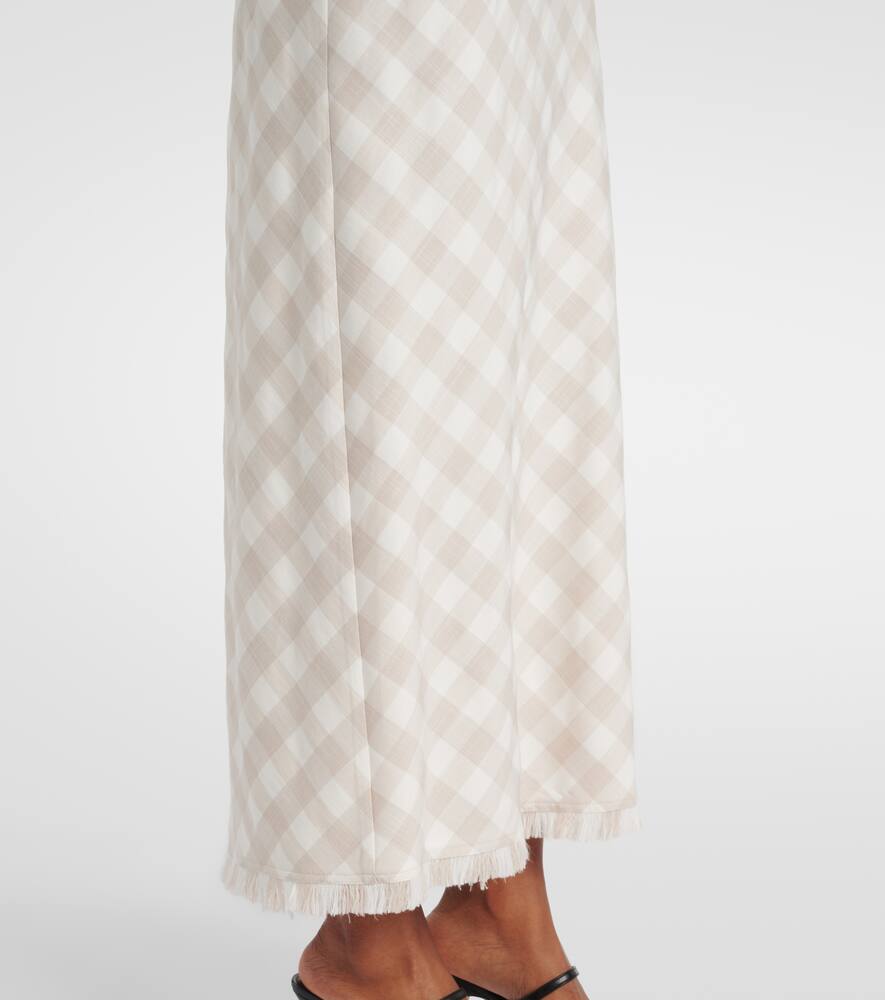 Noelle checked maxi skirt