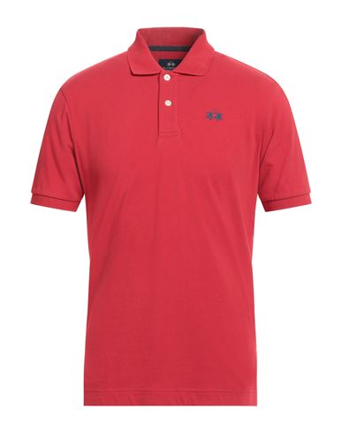 La Martina Man Polo shirt Red Size S Cotton