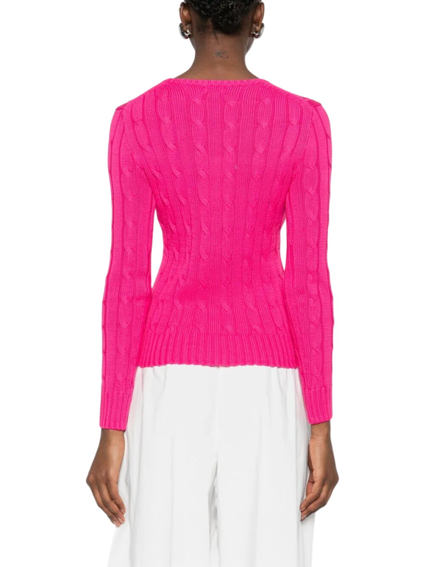 Pink Knitted Crew Neck Sweater