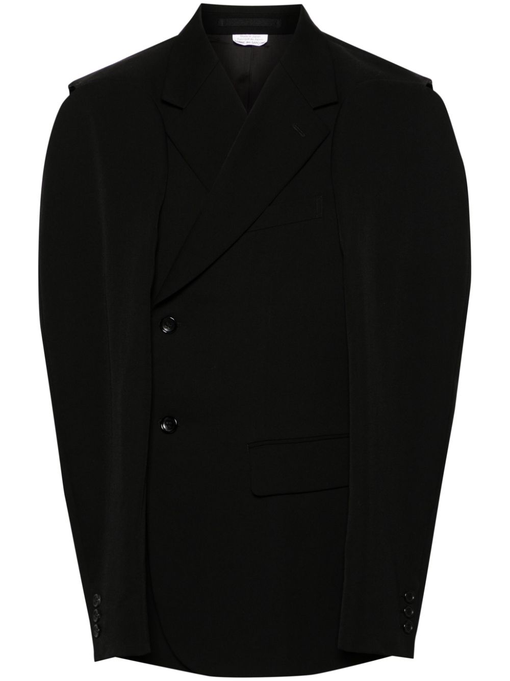 Cut-out single-breasted blazer - Black
