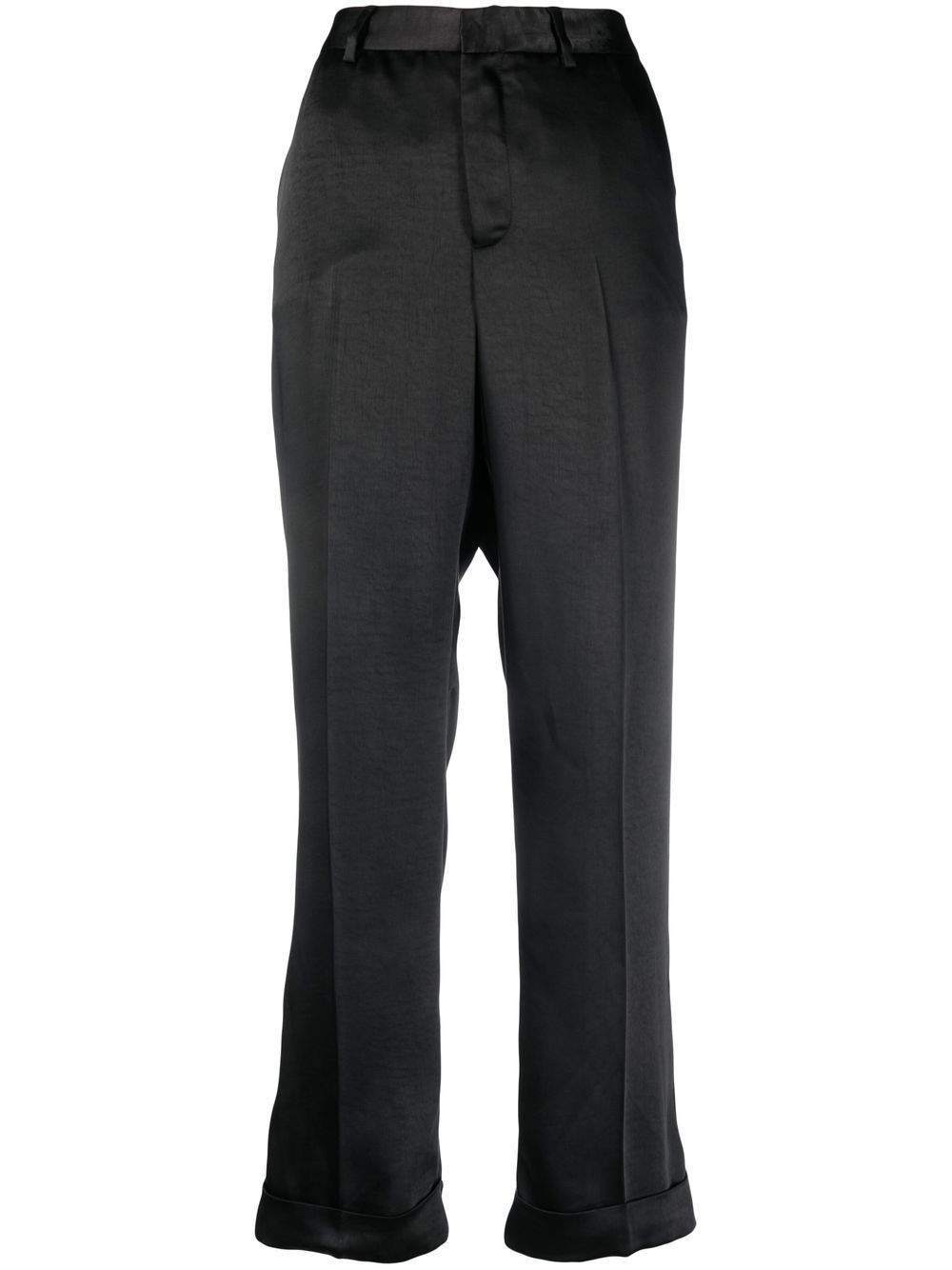 High waist tailored trousers - Black