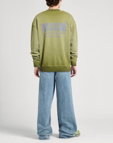 Man Sweatshirt Military green Size XS Cotton
