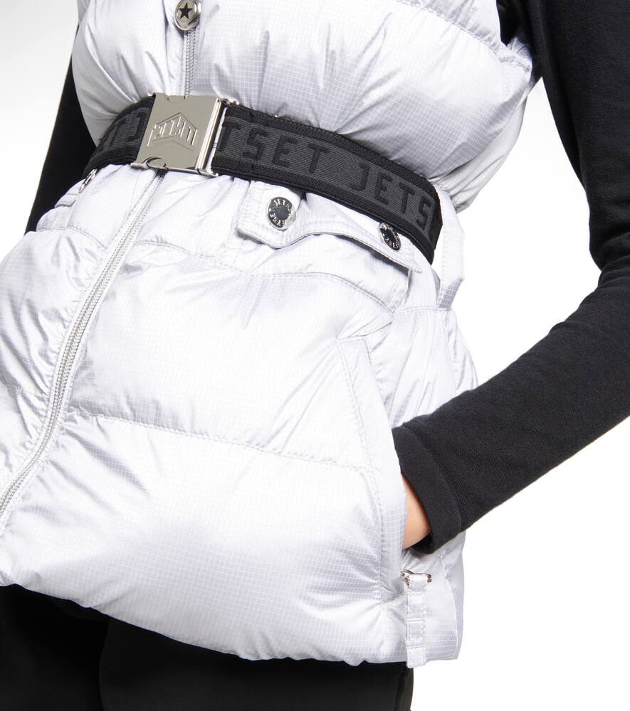 Clara Glam belted puffer vest