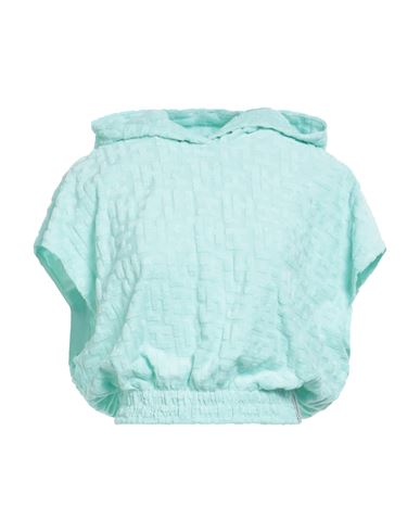 Woman Sweatshirt Light green Size S Cotton, Polyester