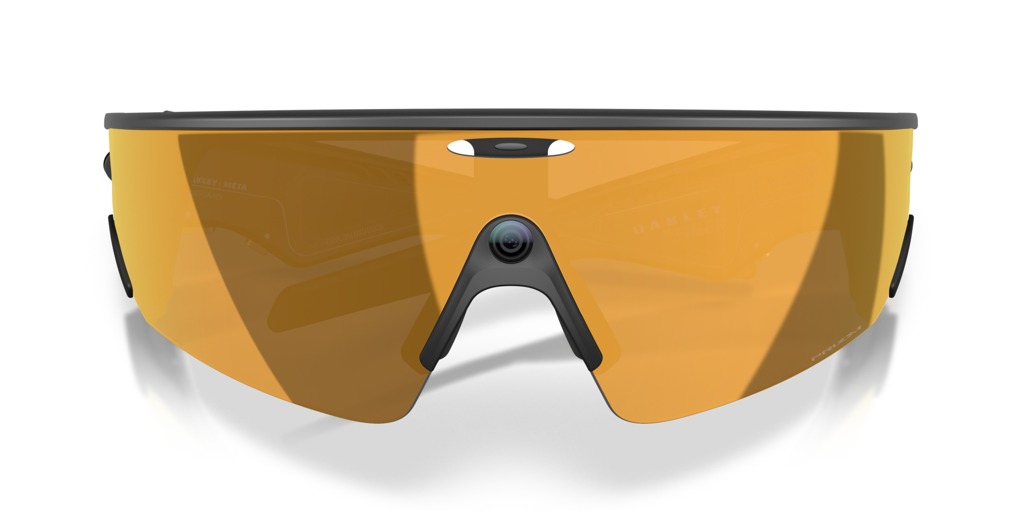 Oakley Unisex Oakley Meta OW8001 Vanguard 800104 Smart Glasses O_matter Black Gold Geometric Mirrored Priz