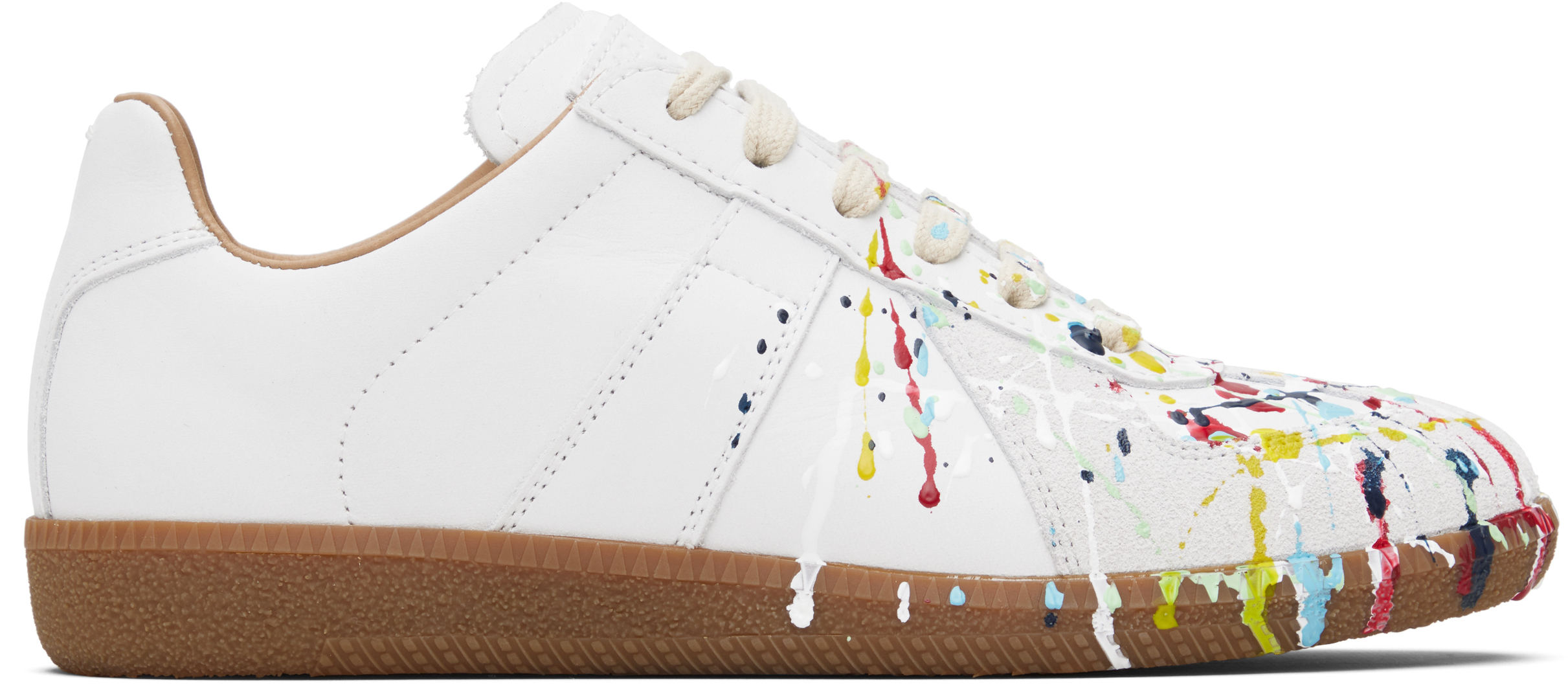 White Paint Replica Sneakers