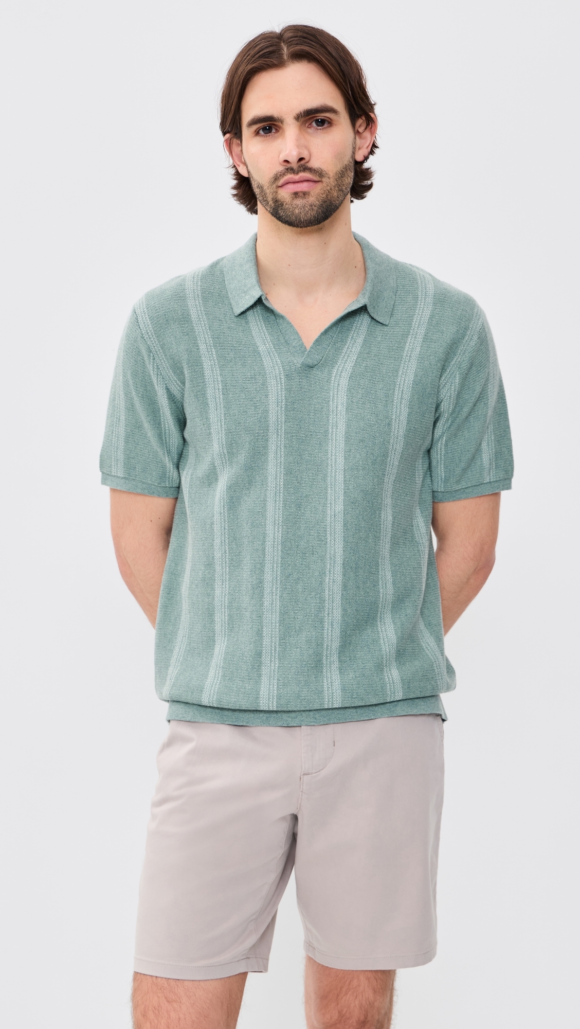 Liam Sweater Polo Topaz Stripe