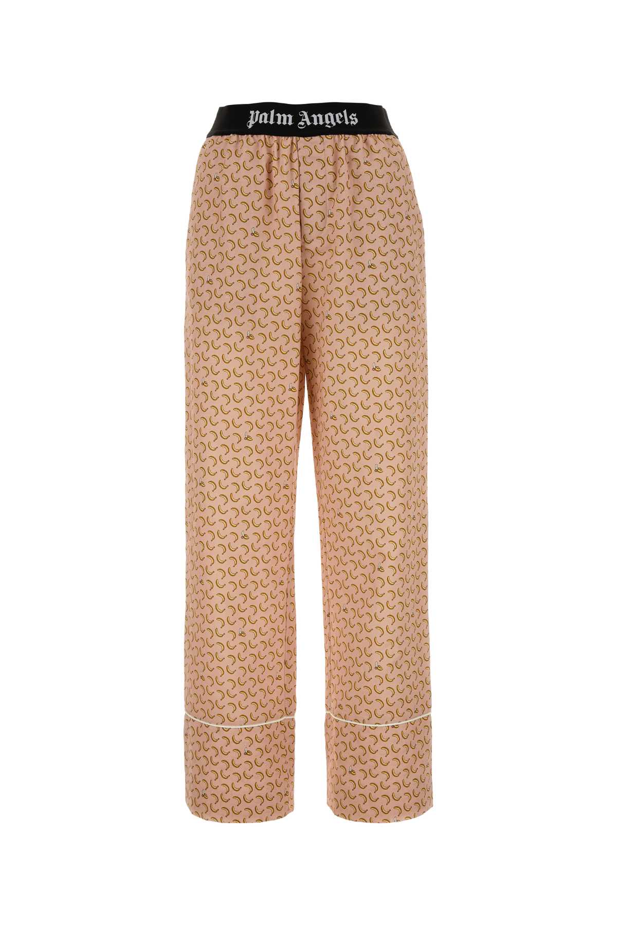 Monogram-Jacquard Linen-Cotton Trousers — Beige