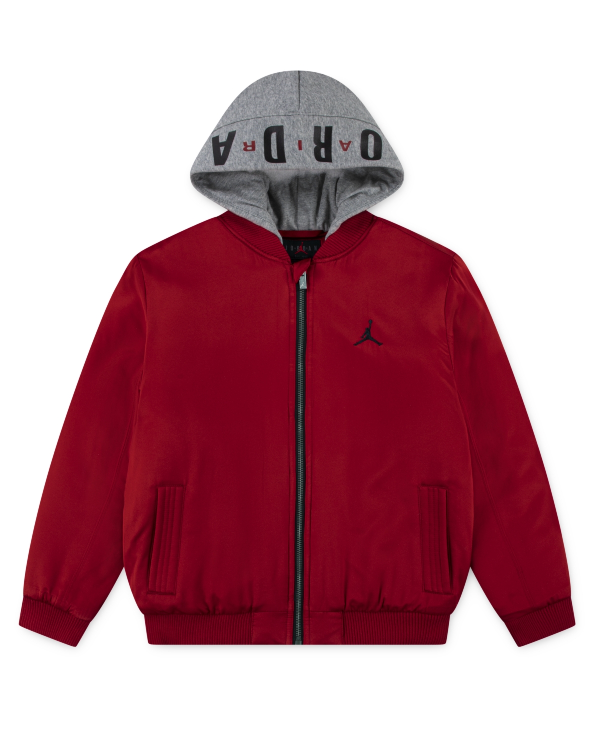 Boys 8-20 Hooded Bomber Jacket - Gym Red
