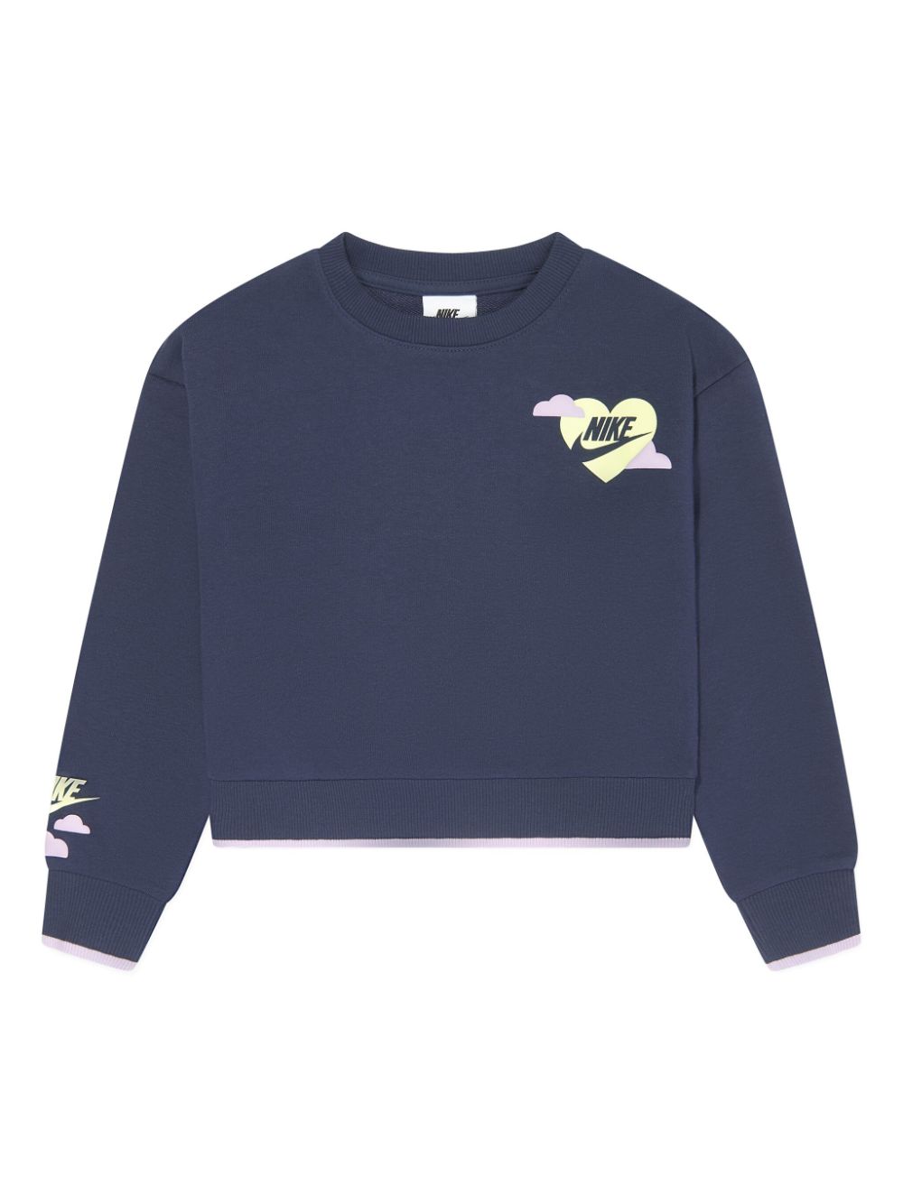 Logo-print drop-shoulder sweatshirt - Blue