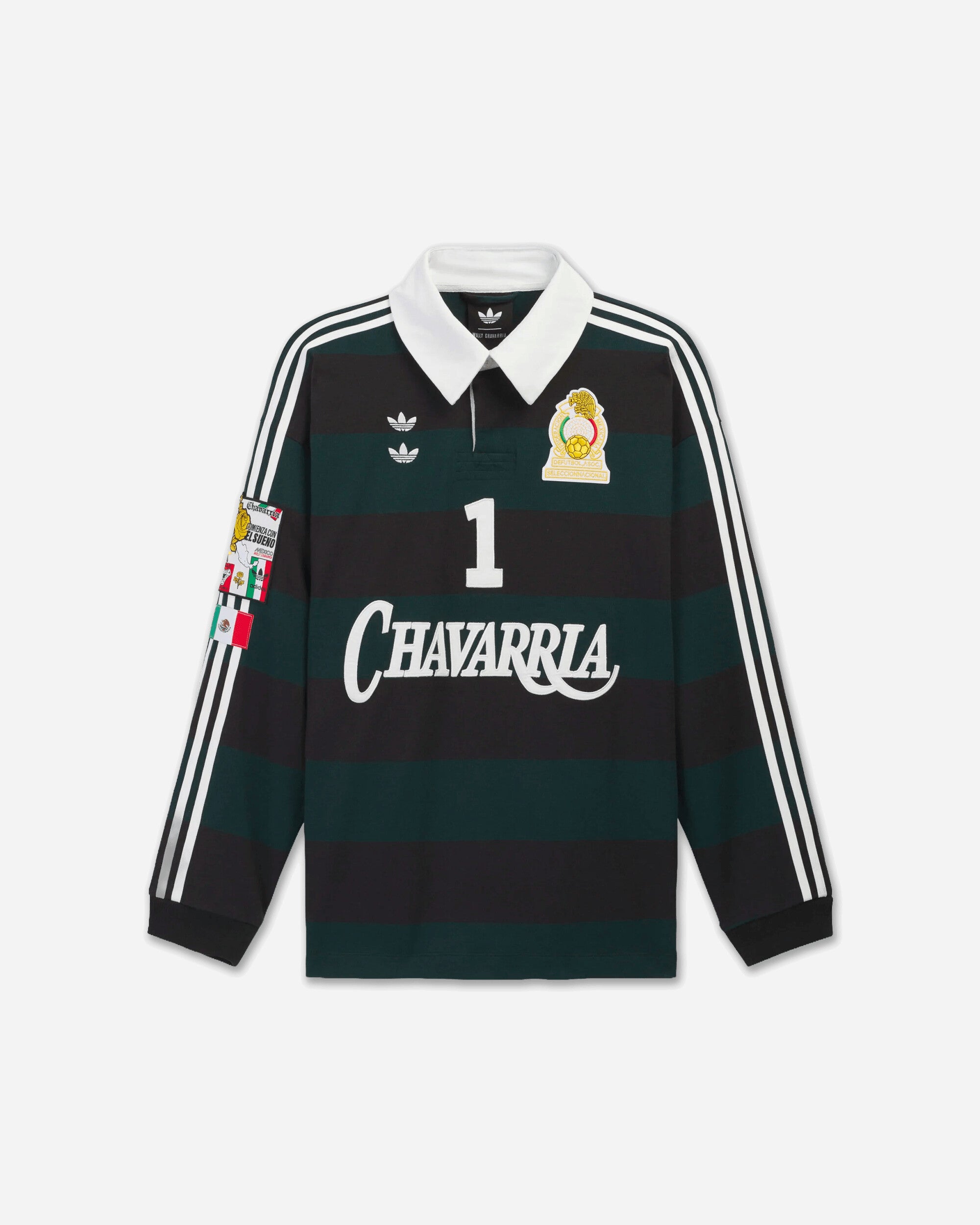 X Willy Chavarria Long Sleeve Rugby Shirt Mexico
