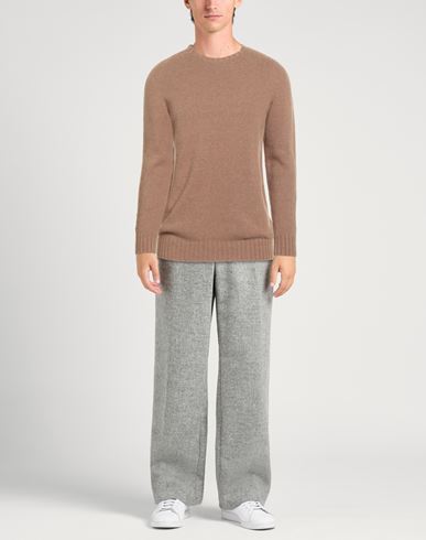 Man Sweater Camel Size 38 Recycled wool, EcoVero viscose, Recycled polyamide, Recycled cashmere
