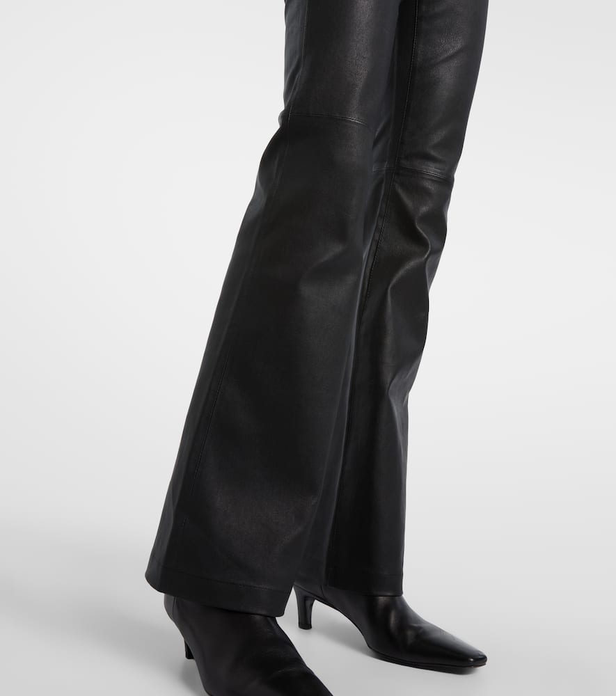 Sophie leather bootcut pants