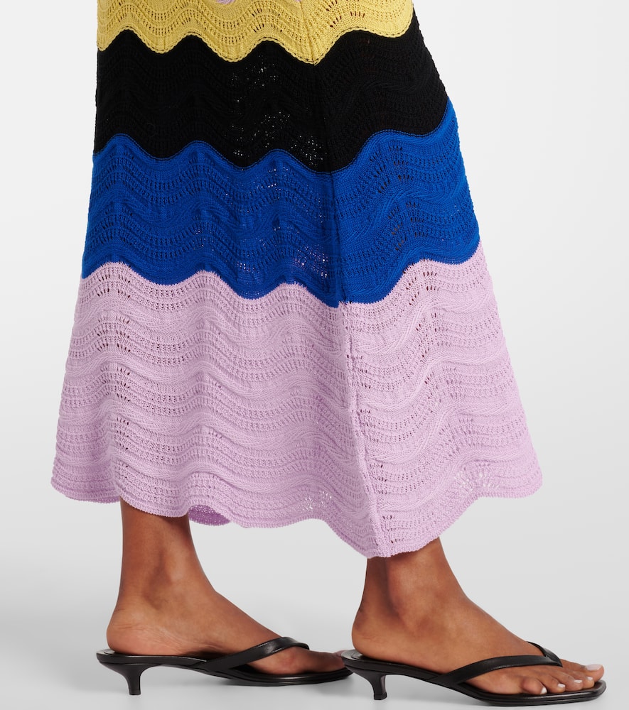 Chevron crochet cotton maxi dress