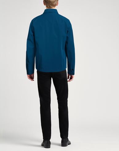 Man Jacket Blue Size L Polyester, Elastane