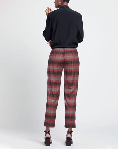 Nenè Woman Pants Brick Size 12 Wool, Polyamide, Elastane