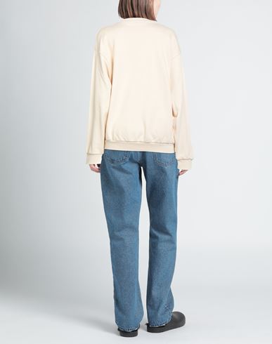 Woman Sweatshirt Cream Size S Cotton