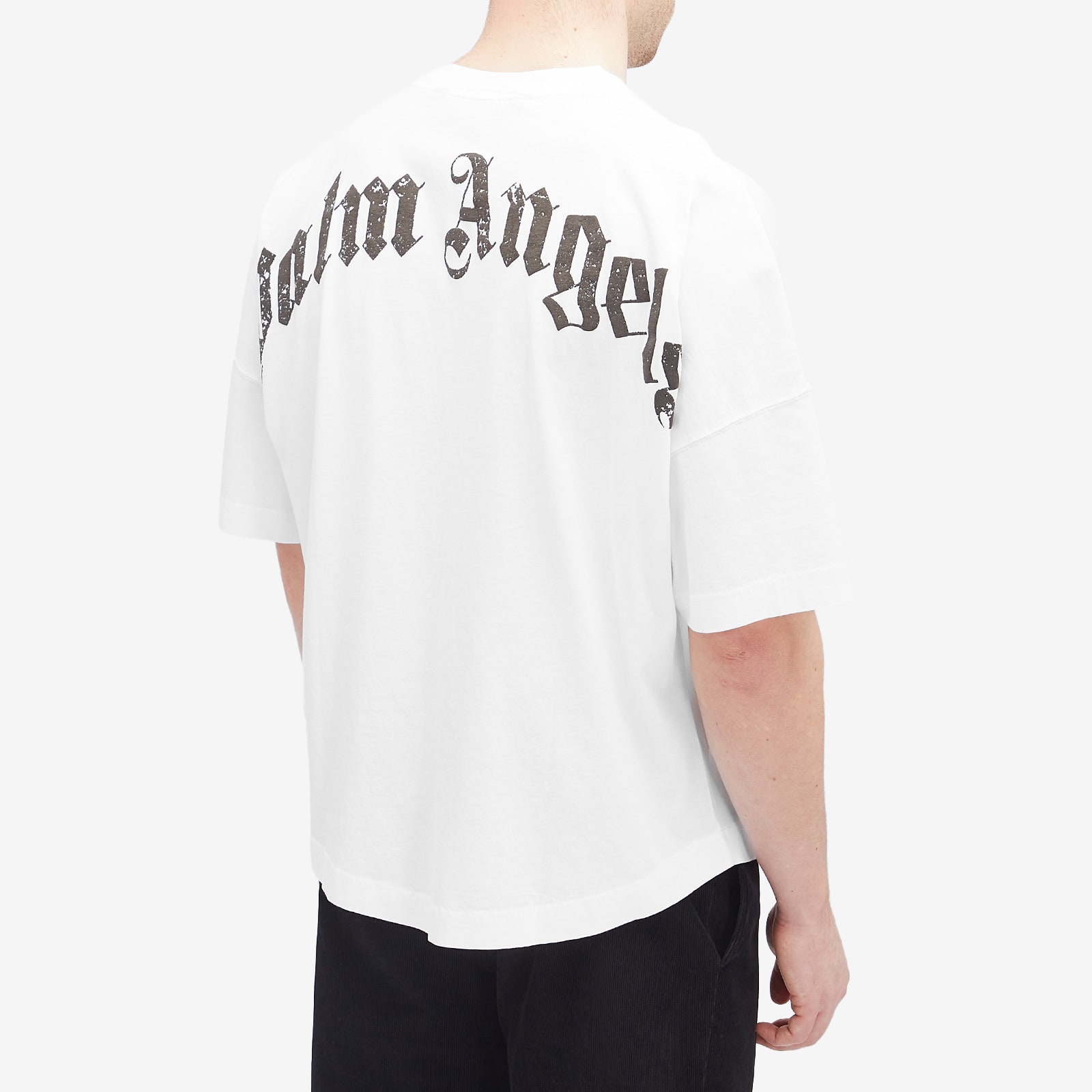 Men's Curved Logo T-Shirt in Black