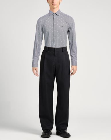 Man Shirt Midnight blue Size 15 Cotton, Elastane