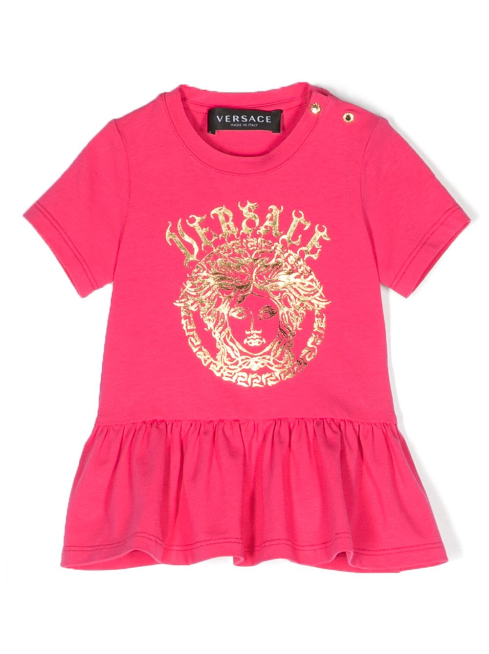 Medusa-Head print dress - Pink