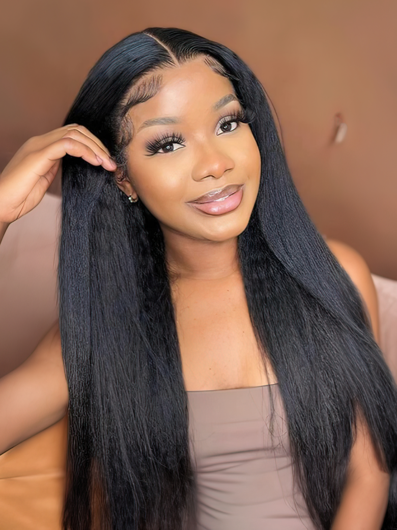 [20"=$99] UNice Beginner Friendly Kinky Straight U Part Glueless Wig Brazilian Natural Black Wig