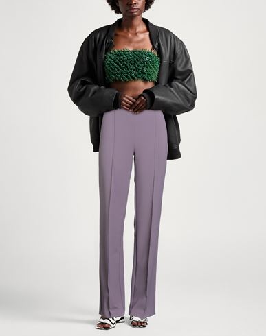 Woman Pants Lilac Size 10 Polyester, Elastane
