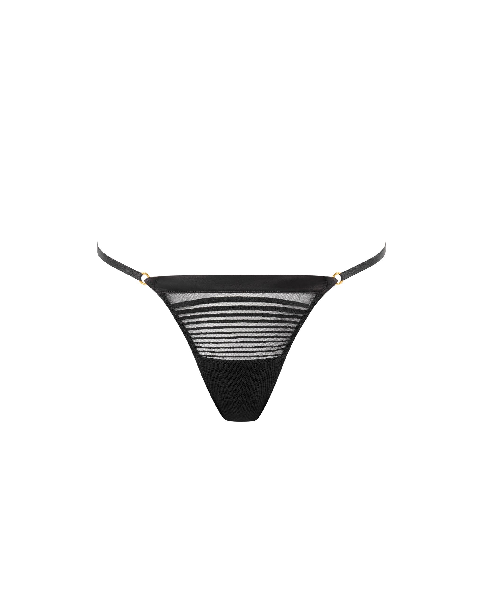 Bluebella Flyn Embroidered Thong Black