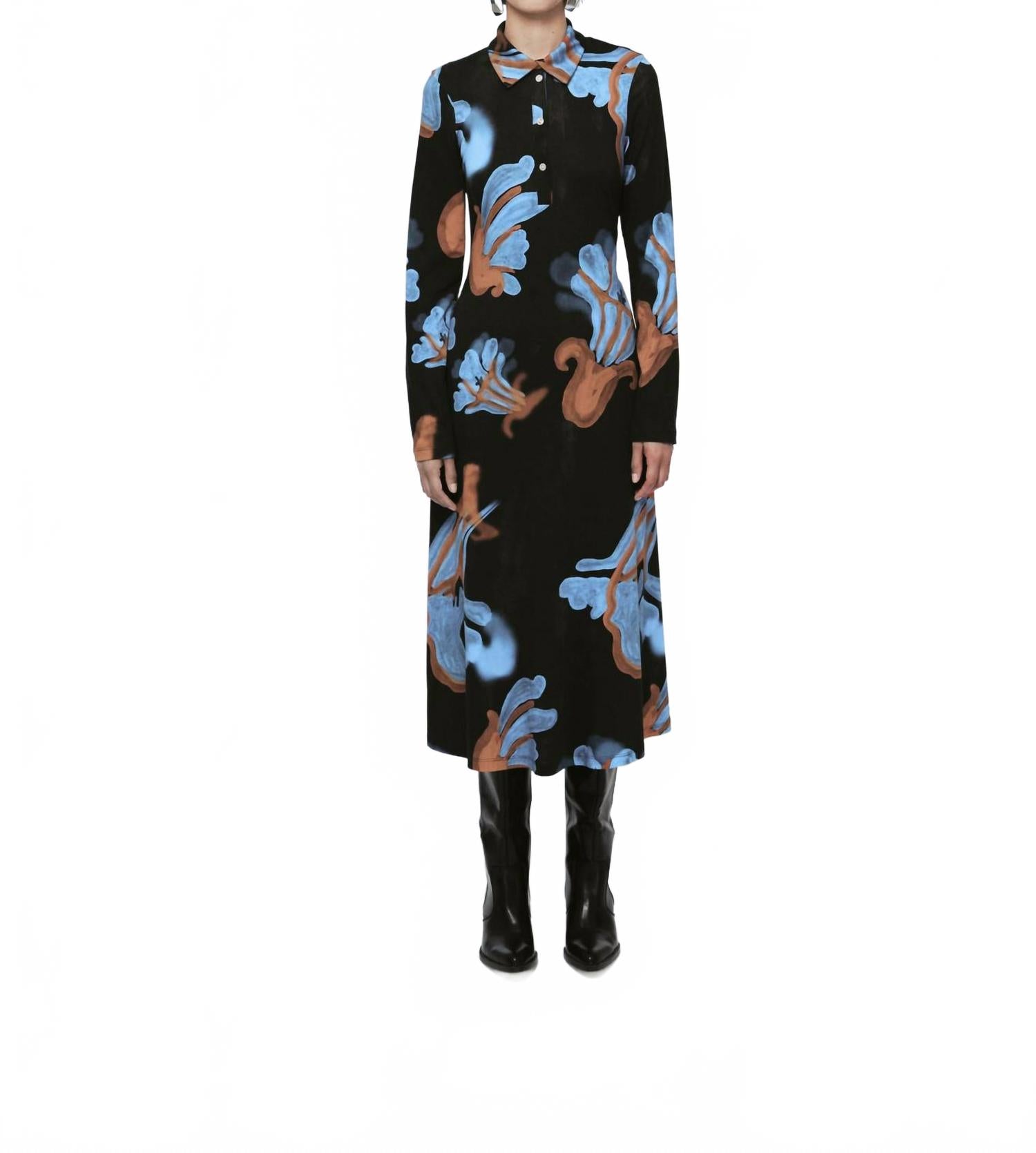 Pantera Midi Dress In Black