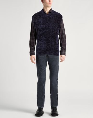 Man Sweater Navy Size 38 Cotton