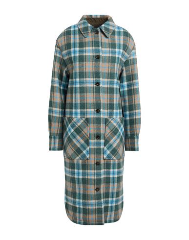 Woman Coat Azure Size S Wool, Polyamide