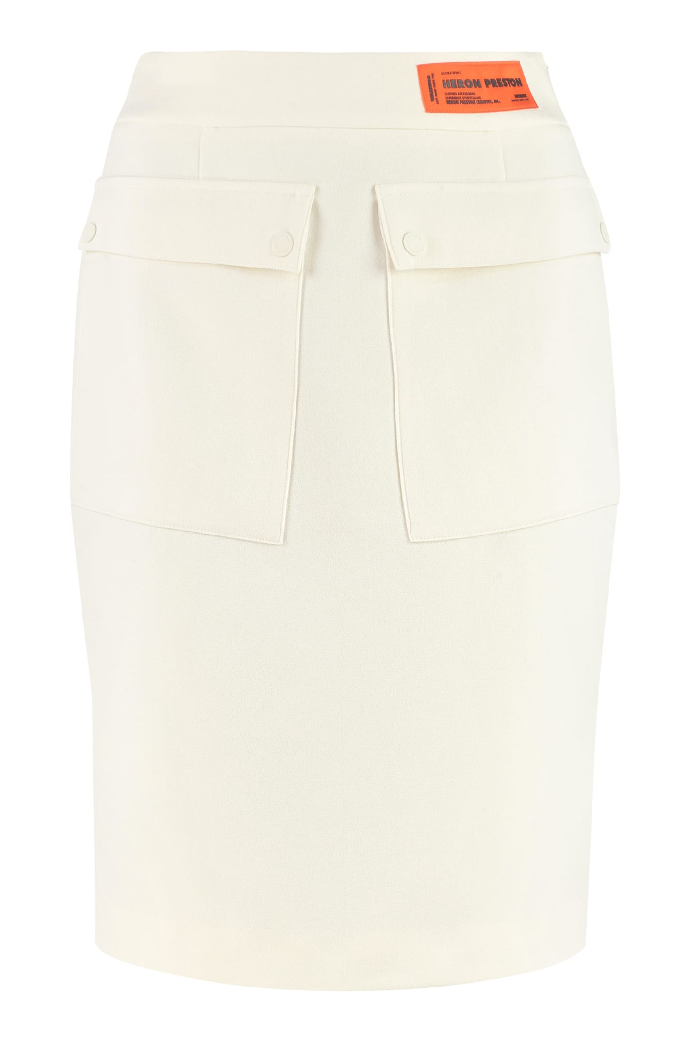 High-waisted pencil skirt - Neutrals