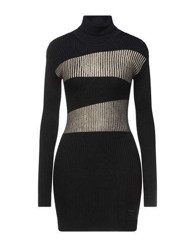 Woman Mini dress Black Size 10 Wool, Viscose