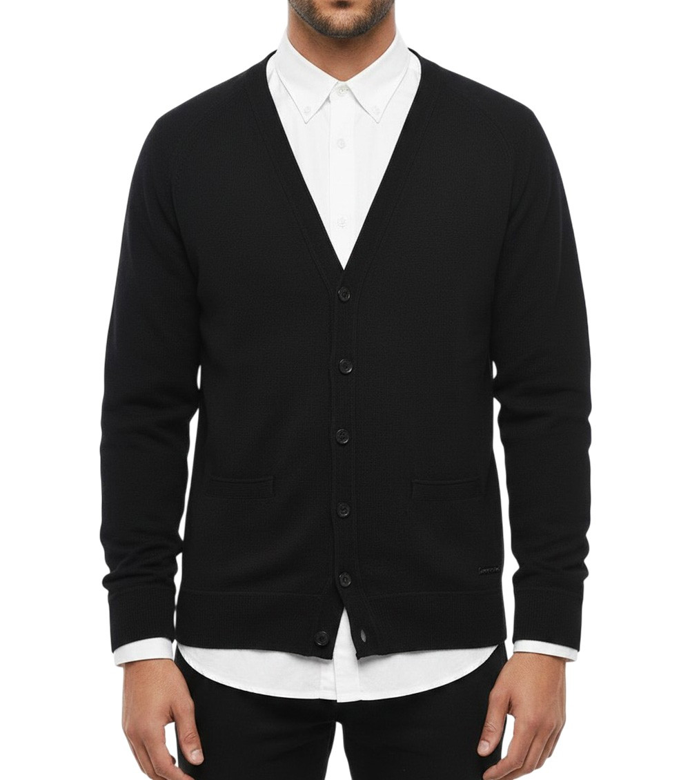 Black V Neck Cardigan