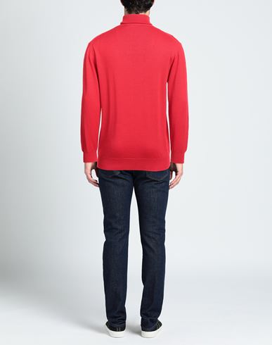 Man Turtleneck Red Size 38 Acrylic, Wool