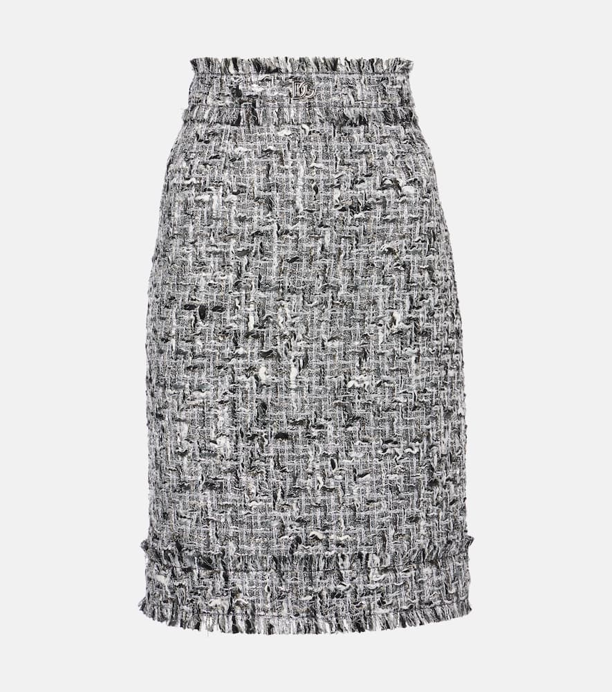Lamé midi skirt