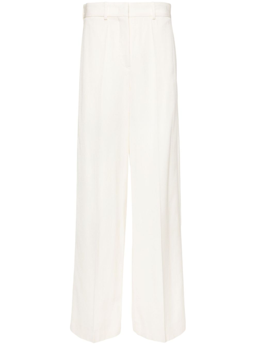 Wide-leg tailored trousers - Neutrals